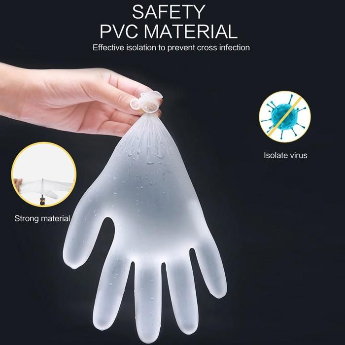 Safety Disposable Transparent PVC Hand Gloves