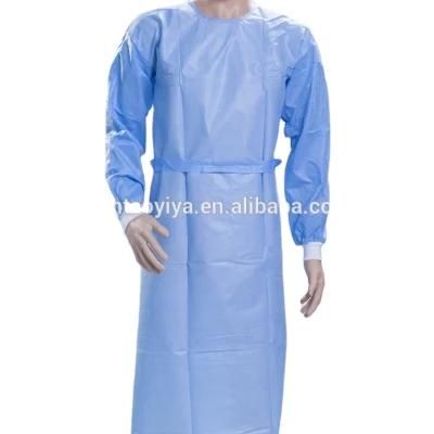 Facotry Made Disposable SMS Anti-Dust Clothing Protective Gown PP+PE Isolation Gown