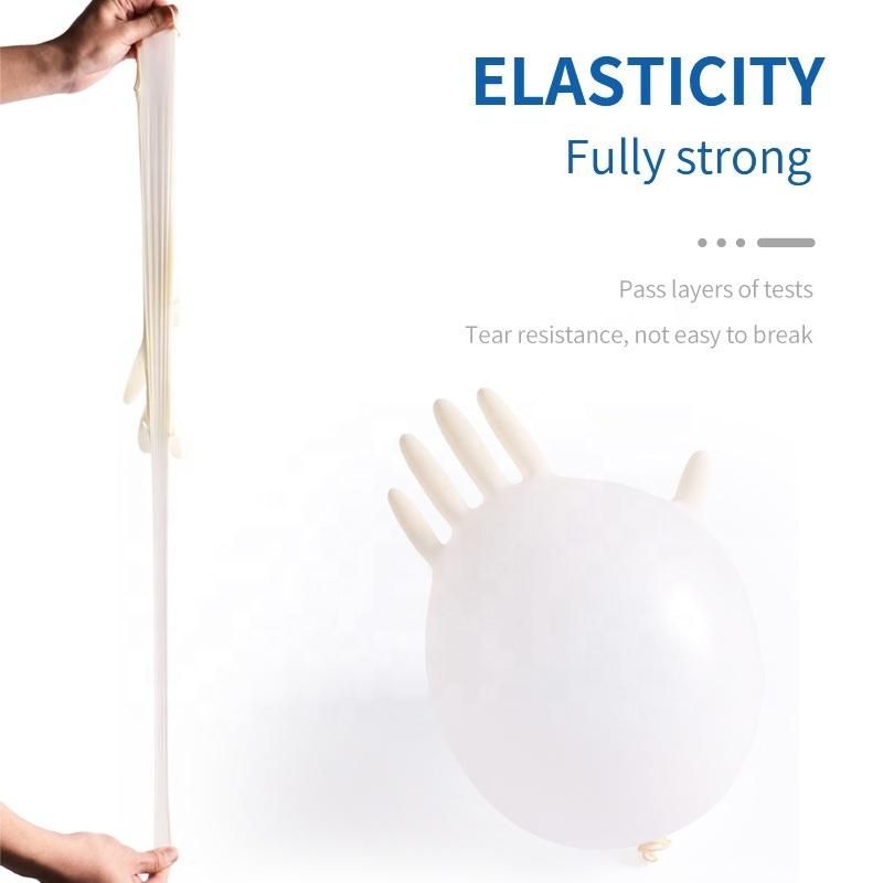 100% Natural Latex Disposable Safety Examination Gloves Guantes De Latex
