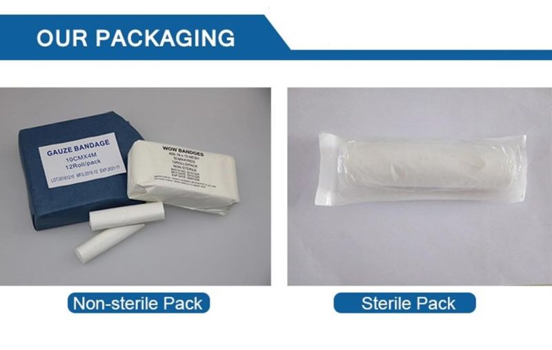 100% Absorbent Cotton Gauze Bandages with ISO Approved