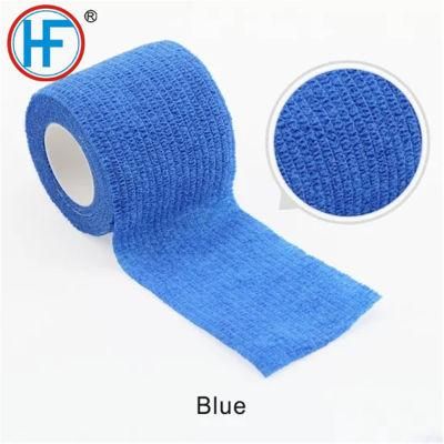 Mdr CE Approved Elastic Fiber and Non Woven Fiber Self-Adhesive Bandage Without Clip