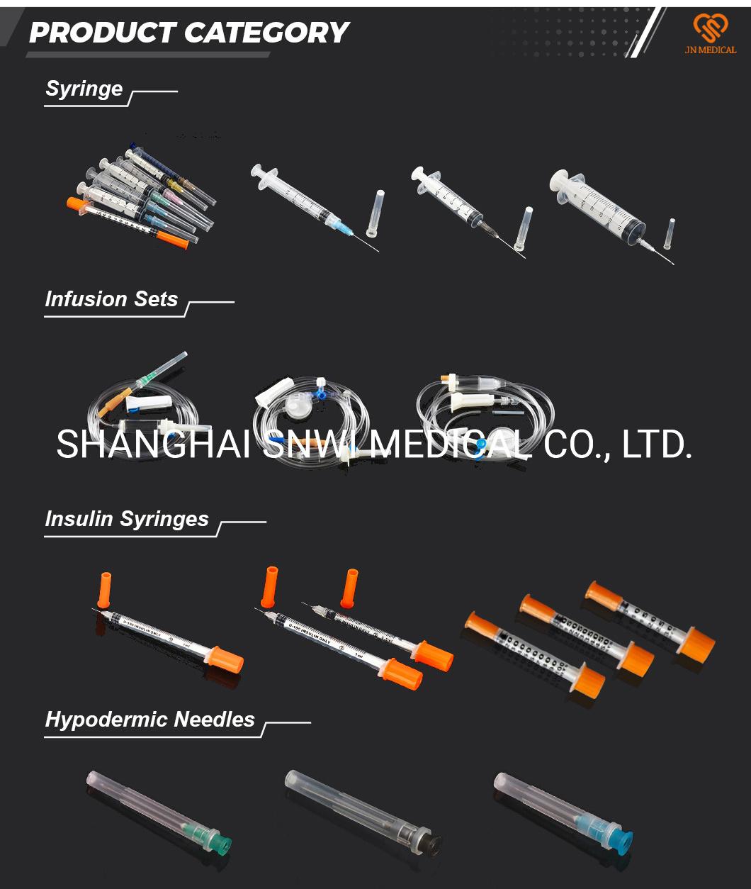 CE&ISO Approved 3-Parts Plastic Sterile Disposable Syringe with Catheter Tip