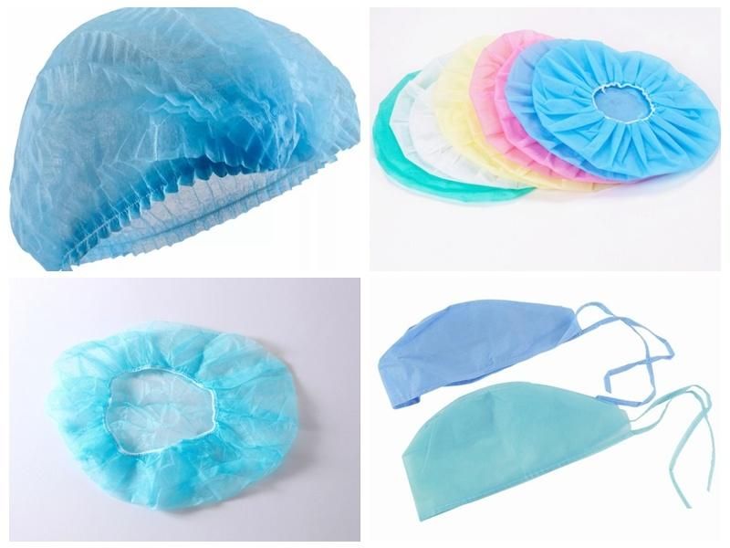 Cusmotized Clean Use Disposable Nonwoven Head Coverings Head Caps with Masks