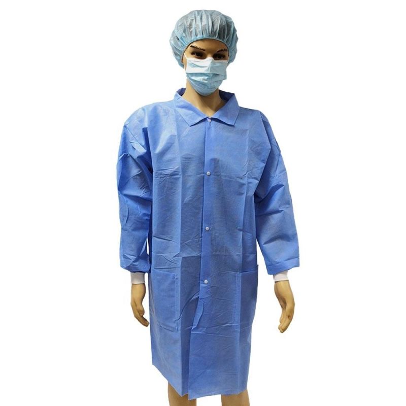Disposable Visitor Lab Coat PP Non Woven