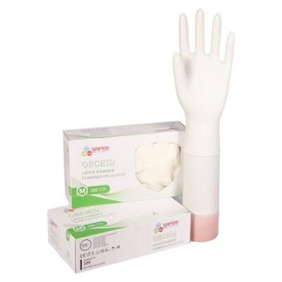 240mm Disposable Latex Gloves Powder Medical Gloves From Malaysia