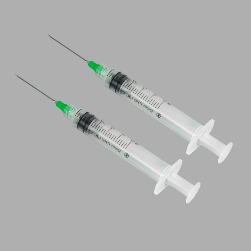 High Quality 1 3 510ml Hypodermic Ad Manual Retractable Safety Syringe