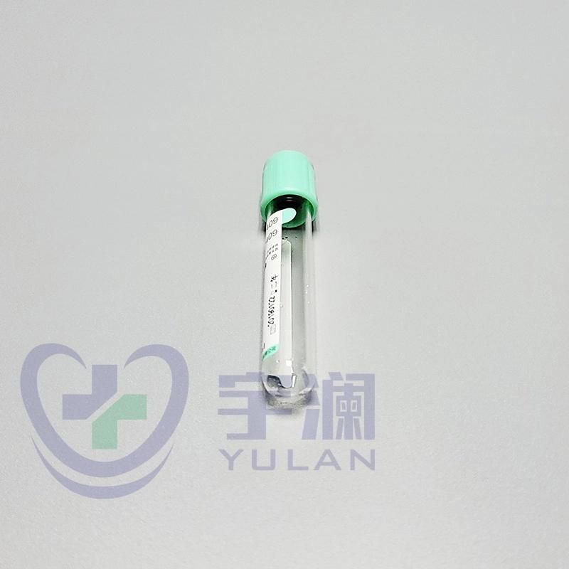 Disposable Pet Vacuum Blood Collection Tube Green Cap Heparin Tube 2ml