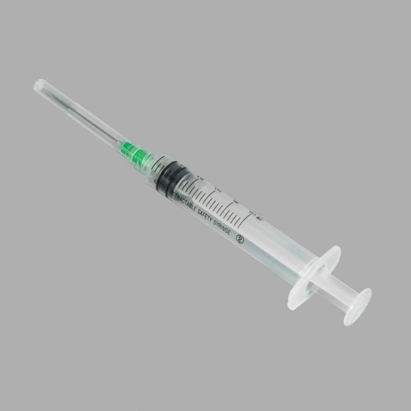 High Quality 1 3 510ml Hypodermic Ad Manual Retractable Safety Syringe