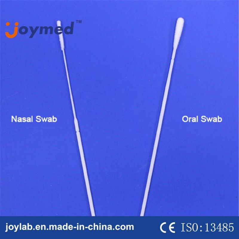 Sterile Specimen Collection DNA Sample Flocked Nasal Oral Swab with Vtm
