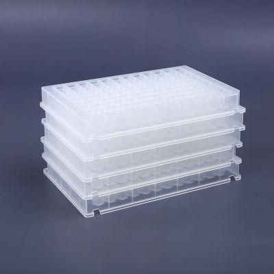 Laboratory Transparent 0.5ml V Bottom 96 Deep Well Plate Sterilized for Kingfisher