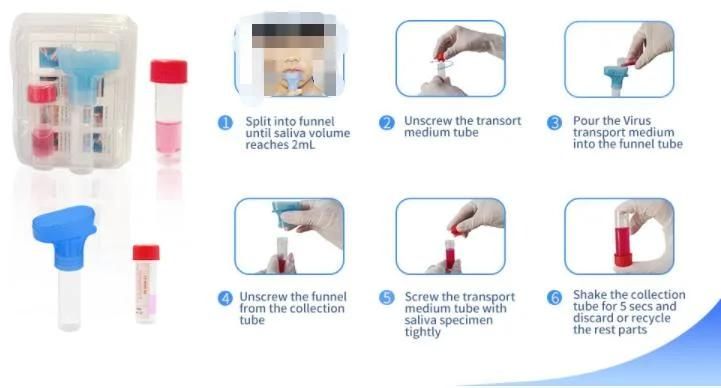 Saliva Collection Test Kit Sputum Container Self Sample Collection Kit