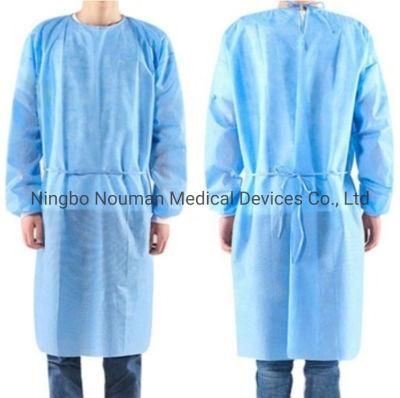 Disposable Nonwoven or SMS Isolation Protective Overall Gown