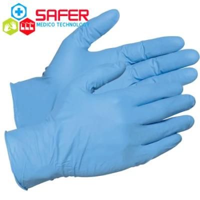 Disposable Nitrile Gloves in Blue for Medical Grade