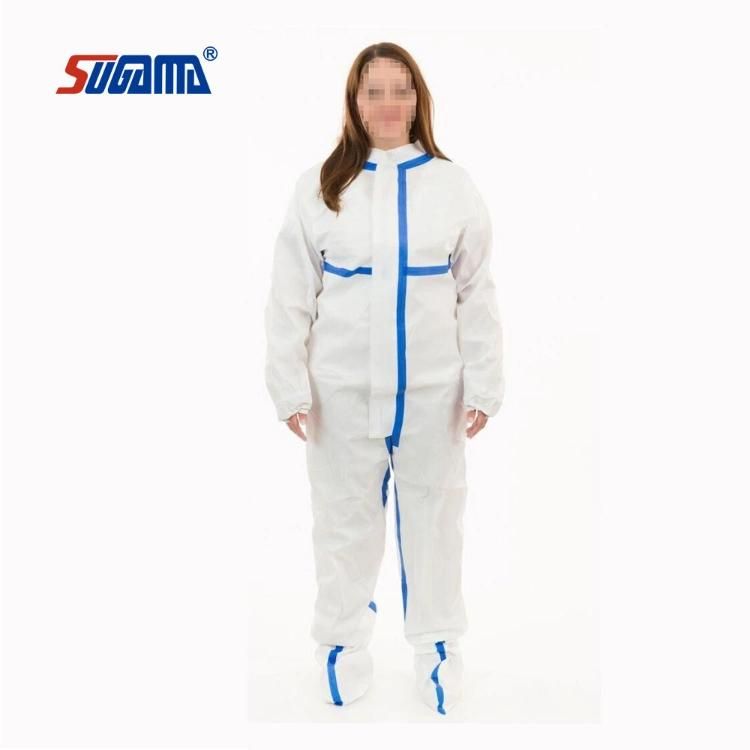Waterproof Chemical Resistant Safety Protective Clothing Disposable Coverall