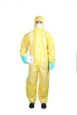 Multi-Layer Laminated Fabric Workwear Disposable Type 3/4 Chemical Liquid Tight Coverall
