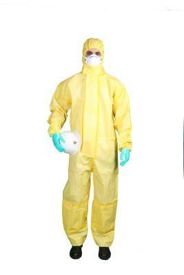Multi-Layer Laminated Fabric Workwear Disposable Type 3/4 Chemical Liquid Tight Coverall