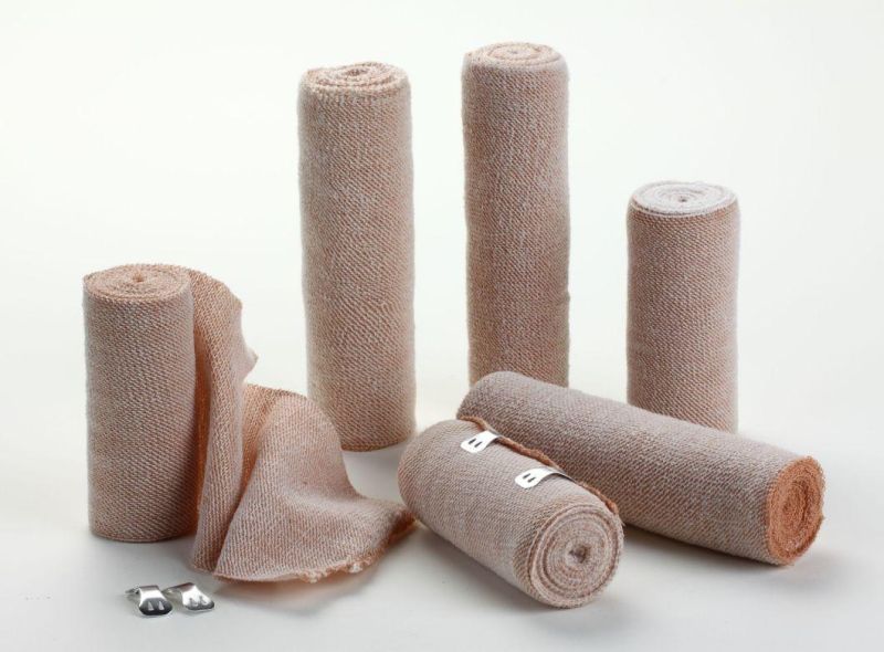 Wholesale Medical Cotton Premium Plain Elastic Bandage with Clips