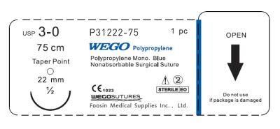 Good Quality Blue Polypropylene Suture