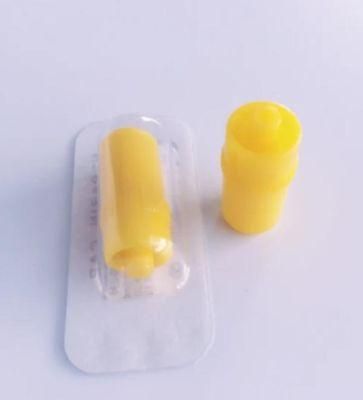 Safety Use Disposal Sterile Medical Yellow Transparent Heparin Cap in Hospital with Luer Lock Connector CE &amp; ISO Certificate
