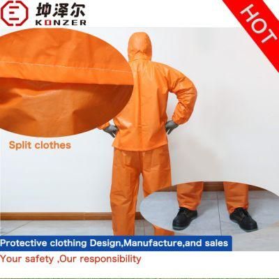 Operation Clothes Split Protective Clothing with Dry Particles and Slight Liquid Splash