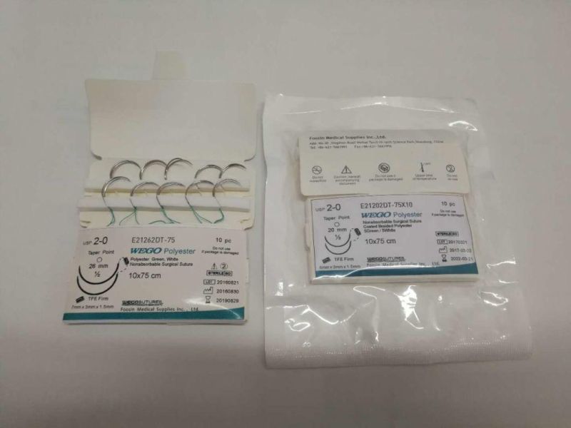 Polyester Surgical Sutures with Pledget