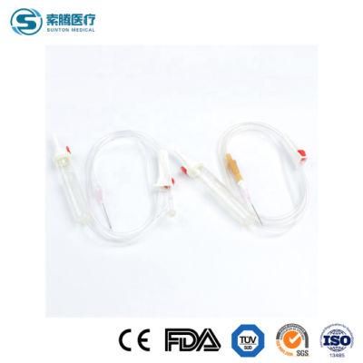 Sunton Blood Administration Set Parts China Blood Transfusion Set Manufacturing Blood Transfusion Set with Filter Clean Transparent Tube