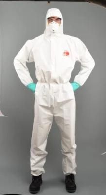 Disposable Heat Tape/Stripped Chemical Protective Coverall with No Logo Printing