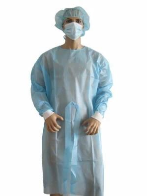 Fumo Isolation Non Woven Insulation Barrier Fluid Resistant Laminated Long Sleeve Gown Disposable
