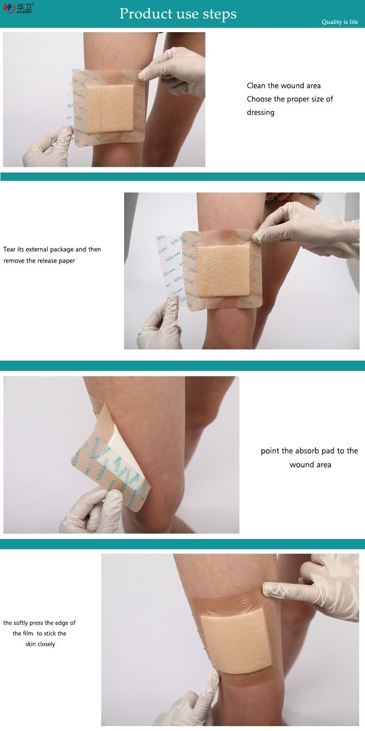 Medical Consumables High Absorbent Silicone Foam Wound Patch