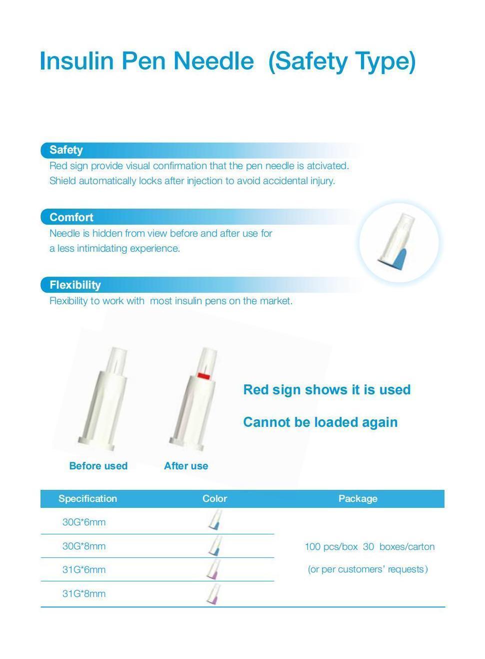 FDA Registered Safety Pen Needle Insulin