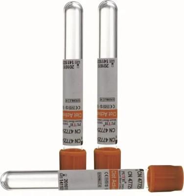 Vacuum Blood Collection Tube, Clot Activator Tube Approve with Ce&ISO 13458, Glass or Plastic