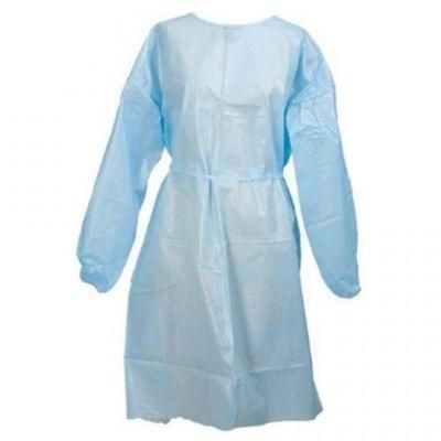 Manufacturer Made Disposable Lightweight Waterproof PP+PE Isolation Gown AAMI Level2