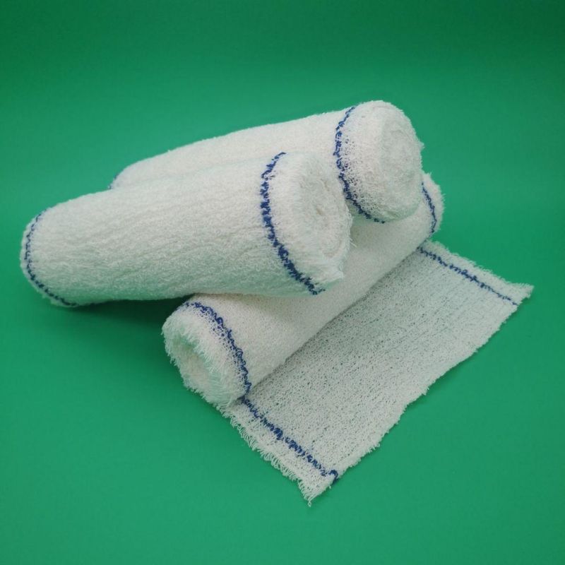 Disposiable Elastic Crepe Bandage Latex Free Bleached Cotton Yarn