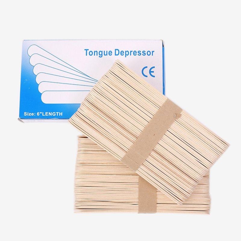 Disposable Durable Nature Color Medical Supplies Sterile Wooden Tongue Depressor