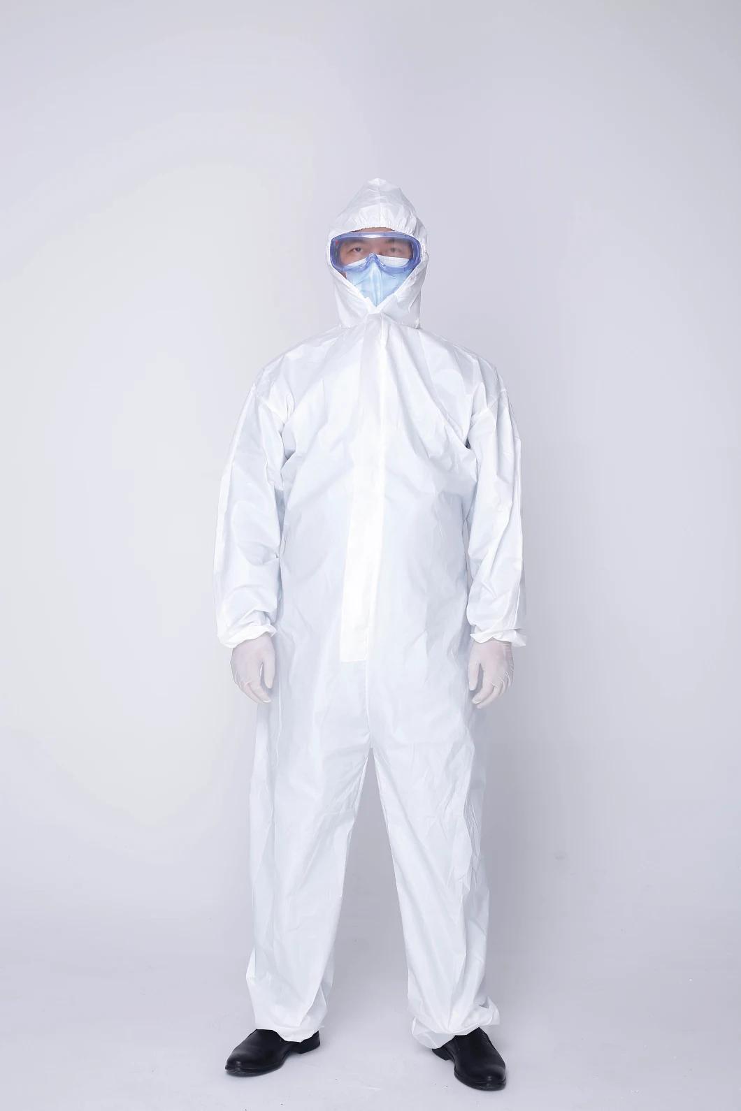 Factory Price Nonwoven Fabrics Disposable Isolation Coverall with Hood