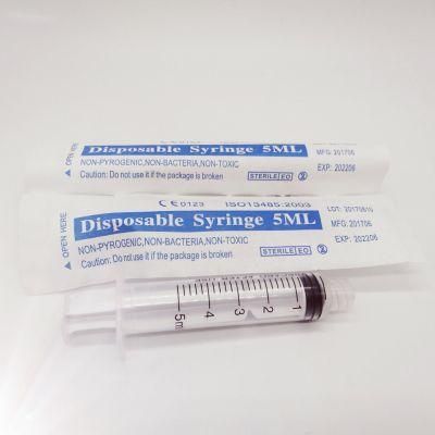 1ml 2ml 3ml 5ml 10ml 20ml Plastic Medical Vaccine Syringes Disposable Sterile Safety Syringes with Needle