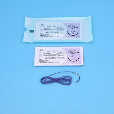Factory Supply Polyglactin 910 PGA Absorbable Surgical Sutures with Needle