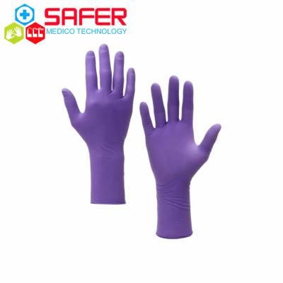 Disposable Powder Free and Latex Free Violet Nitrile Glove for Civil Use