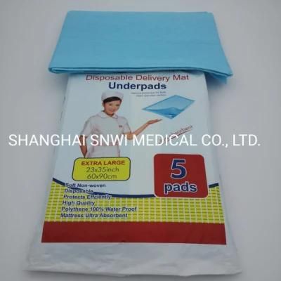 100% Quality Assurance Medical 60*90 Non-Woven Fluff Pulp Disposable Adult Underpad