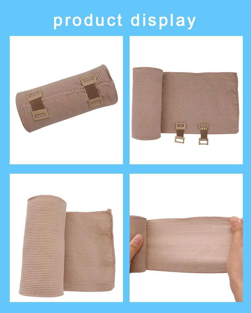 Disposable Medical Rubber Compressed Skin High Elastic Crepe Bandage with OEM