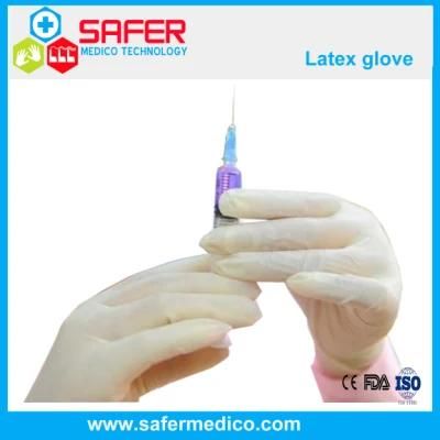Medical Grade Latex Examination Gloves Powder Free with CE Certificate
