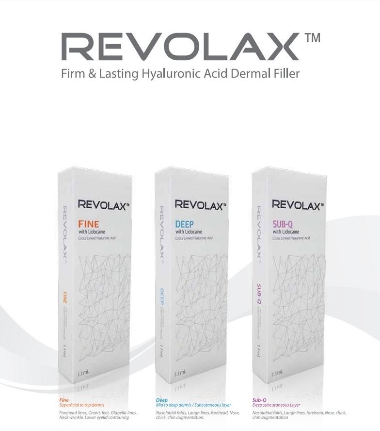 Revolax Hyaluronic Dermal Filler Injectable Filler Gel 1ml Korea Cross Linked Hyaluronic Acid