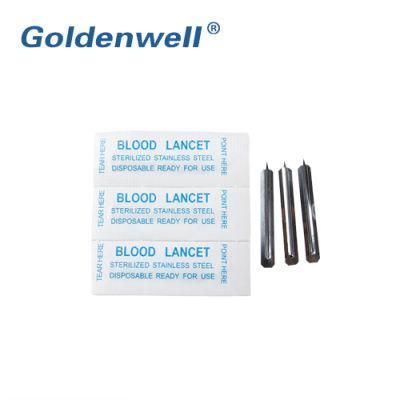 Medical Disposable Needle Blood Lancet Piece Type Stainless Steel