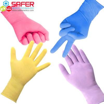 Latex and Nitrile Gloves Powder Free Disposable with OEM Brand Service