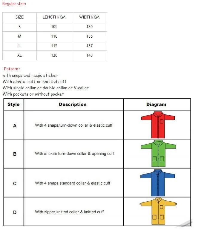 PP Non-Woven Disposable Lab Coat From Topmed