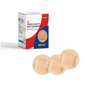 100 Counts Skin Color Micropore PE Waterproof Plastic Plaster First Aid Adhesive Bandage