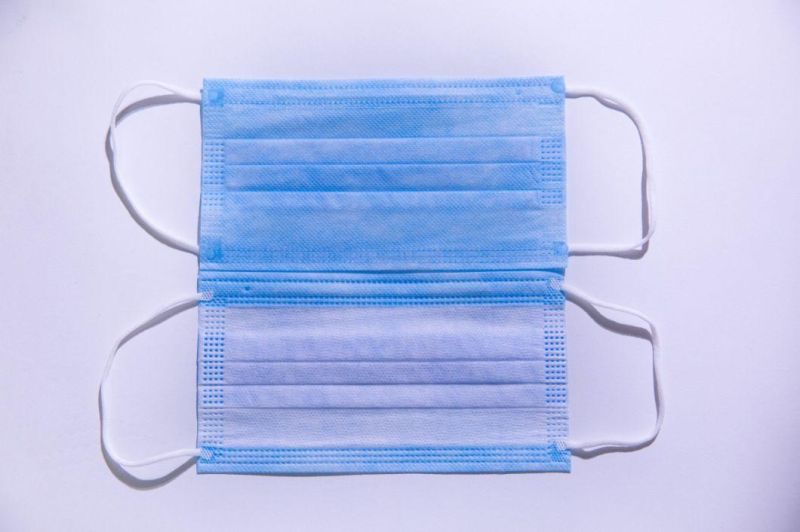 Factory Wholesale Cheap Sale Blue 3 Ply Layers Earloop Disposable Dust Protective Civil Mask