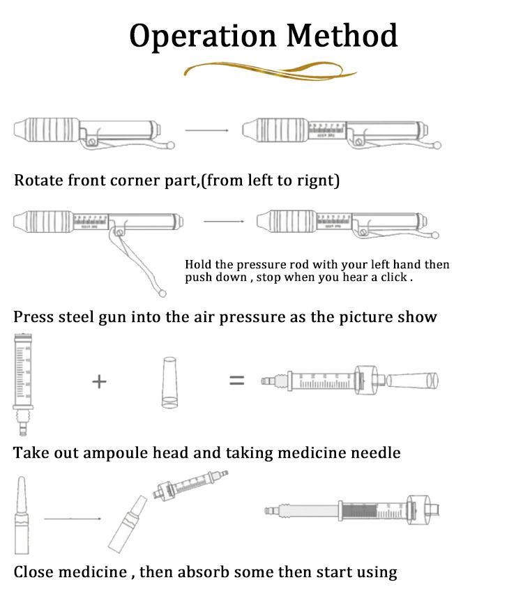 Hot Sale Hyaluronic Acid Gun Ampoule Gel Cross Linked for Injectable Hyaluron Pen