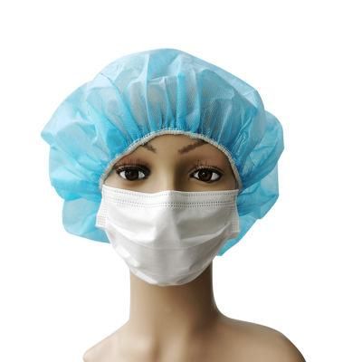 OEM Non-Woven Disposable Dust Strip Cap Round Head Cover Hair Net Mob Caps Bouffant Cap for Beauty SPA Salon