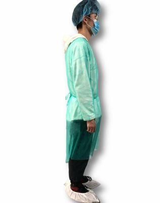 in Stock Protective Clothing Disposable PP Medical Surgical Isolation Gown